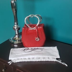 Brighton red leather bag